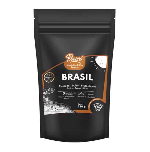 Café de Brasil Bourbon rojo en grano 250g